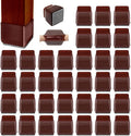 36Pcs Brown Square Chair Leg Floor Protectors, High Elastic Felt Furniture Pads by Joeyrras