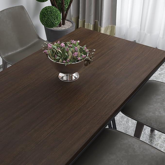 CRE8TIVE 24"x354" Dark Brown Wood Contact Paper Peel and Stick Wood Wallpaper - Image 4