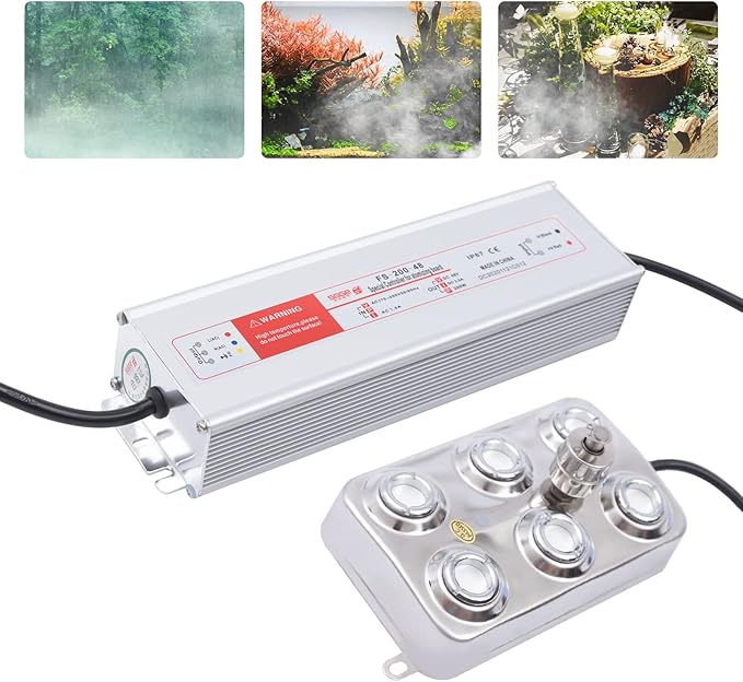 YIYIBYUS Ultrasonic Mist Maker 6 Head Mister Foggers Rockery Pool Water - Image 2