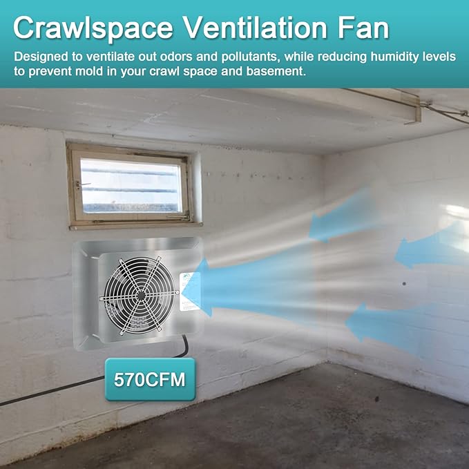 Stainless Steel Crawl Space Vent Fan - Image 4