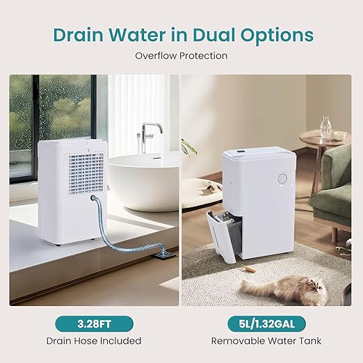 OLIXIS 5, 500 Sq. Ft Dehumidifier, 80 Pints Dehumidifier - Image 5