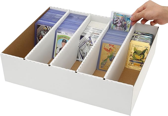 Trading Card Storage Box 3900-8000 Count Collector Cards Box White Sports Card - Image 4