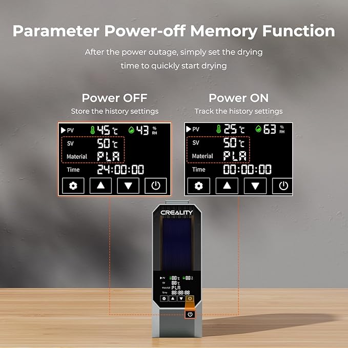 CREALITY Space Pi Filament Dryer – 360° Hot-Air Circulation, Fast Heating - Image 5