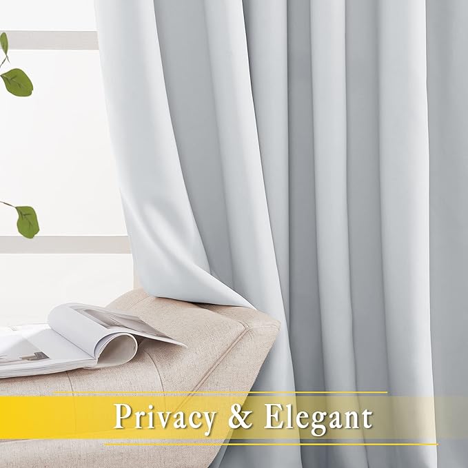 NICETOWN Patio Door Curtain 132 inches Long, Grommet Room Divider Curtain Panel - Image 6