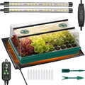 Seed Starter Tray with Grow Light and Thermostat Controller Heat Mat by Adawook