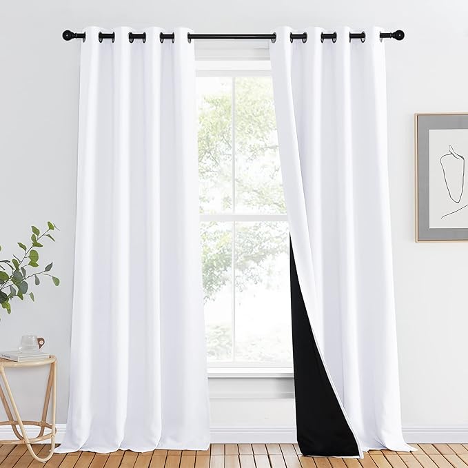 NICETOWN 100% Blackout Window Curtain Panel, Cold and Full Light Blocking Drape by NICETOWN