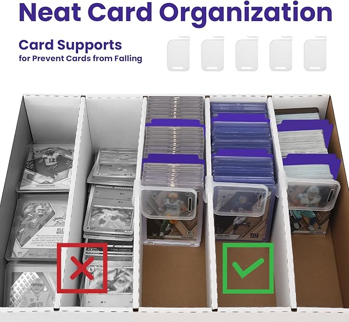 2 PACK Sports Card Box 3940 Count Cardboard Trading Card Storage Box, Bulk Card - Image 4
