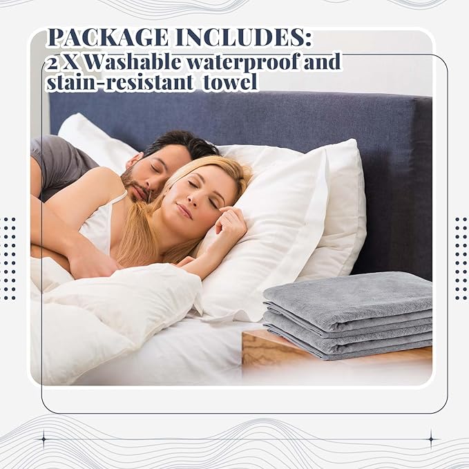 2 Pcs Couples Waterproof Mat Lover Reusable Stainproof Blanket Quiet Easy Use - Image 3