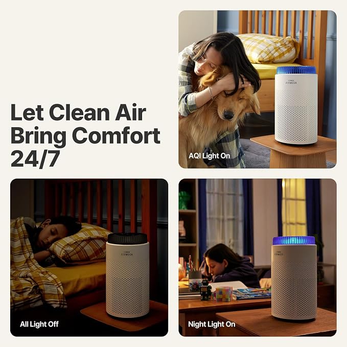 COWAY Air Purifier for Bedroom up to 500 ft², HEPA and Deodorization Filter for - Image 5
