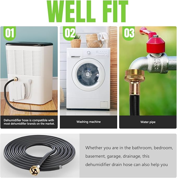 Drain Hose for Dehumidifier Indoor 26FT Dehumidifier Drain Hose - Image 6