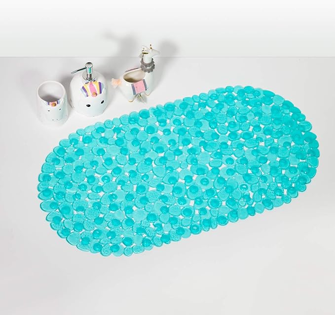 WELTRXE Pebbles Bath Mat Oval Non-Slip Bathtub Mat - Image 8