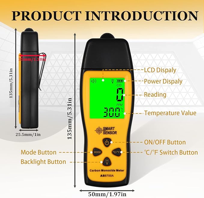 Carbon Monoxide Detectors, Portable CO Detector - Image 5