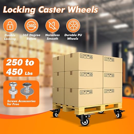 1.5" Casters Set of 28 Heavy-Duty Industrial Caster Wheels - Image 6