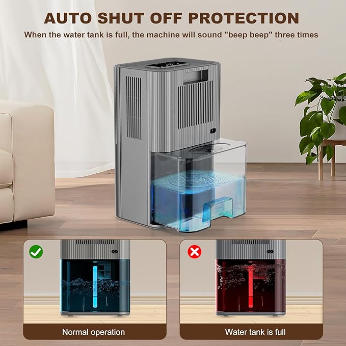Dehumidifiers for Home 95 OZ Water Tank Dehumidifier for Bathroom - Image 4