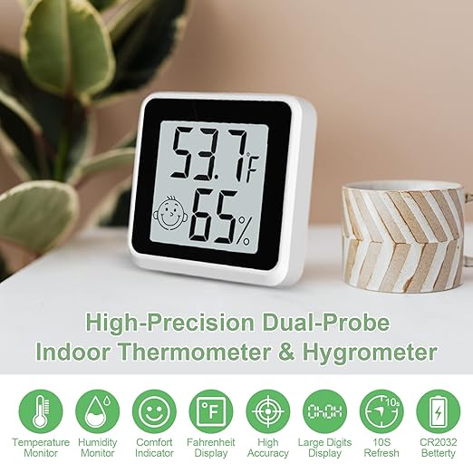 Indoor Humidity Meter Hygrometer 4Pack, Room Thermometer - Image 2