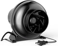 HealSmart 4 Inch Inline Duct Fan, 195 CFM Ventilation Fan, Exhaust HVAC Vent by HealSmart