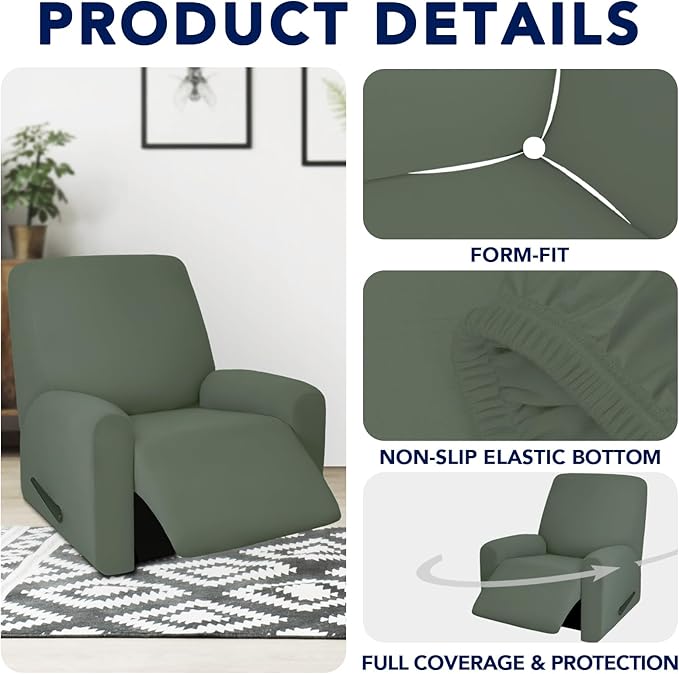 PureFit 100% Dual Waterproof Recliner Cover, Waterproof Couch Cover - Image 4