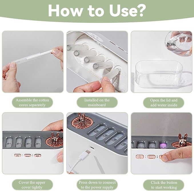 5 Nozzle Cool Mist Humidifier, Music-Sensing Humidifier Diffuser - Image 6