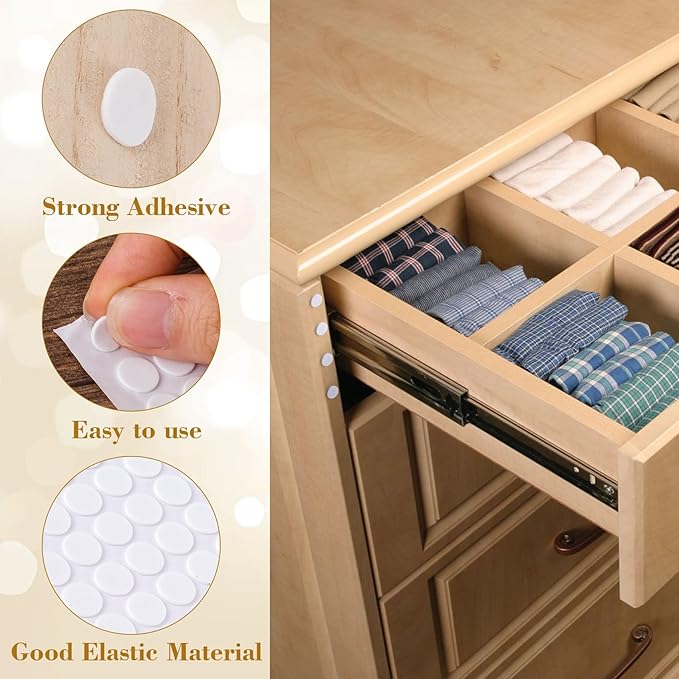 735pcs Small Felt Furniture Pads, Self-Adhesive EVA Foam Dot Circles, Round - Image 4