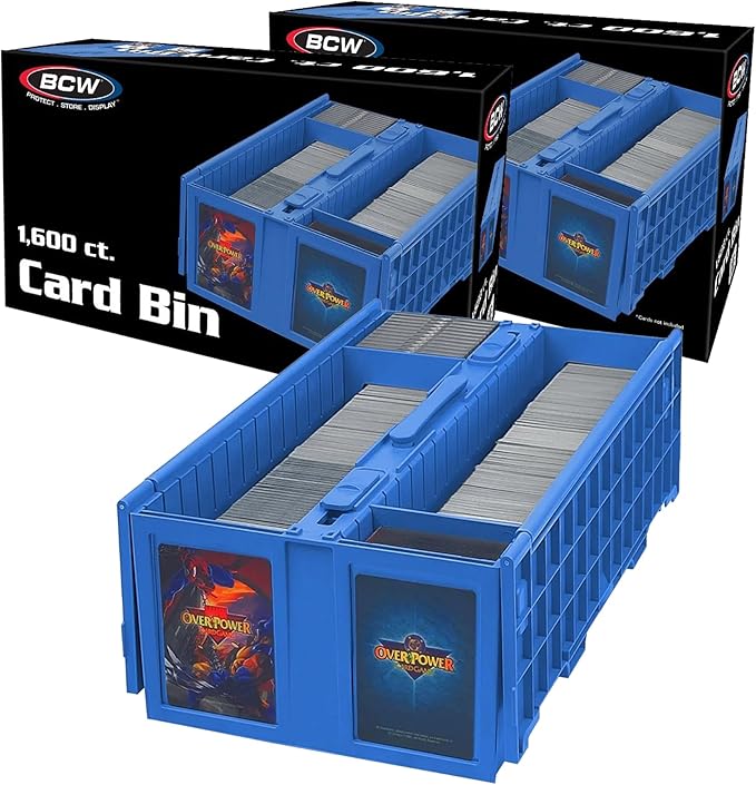BCW Collectible Card Bin – | Holds up to 1600 Cards | Plastic Storage Box by BCW
