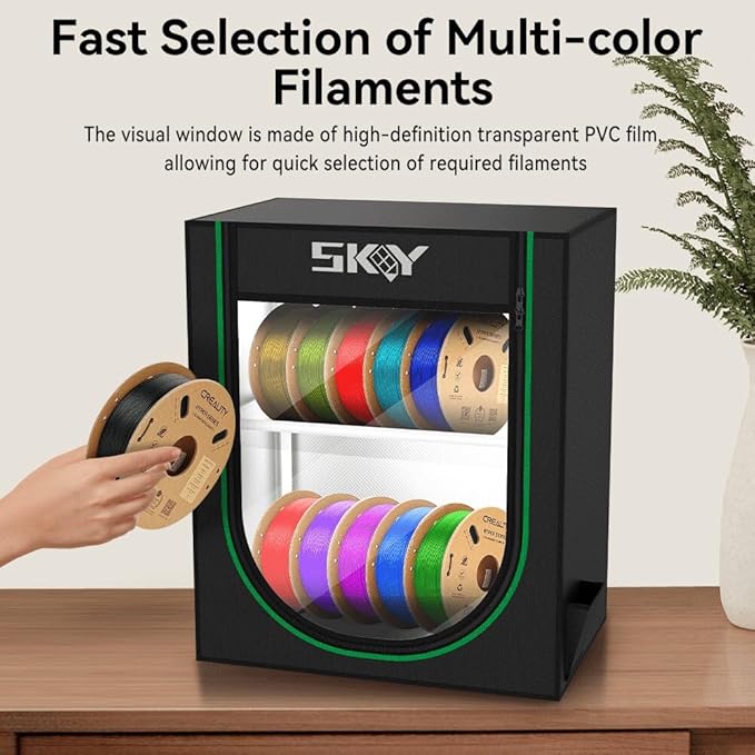 Skouphy 3D Printer Filament Storage Box, 2-Tier Storage Shelves - Image 6