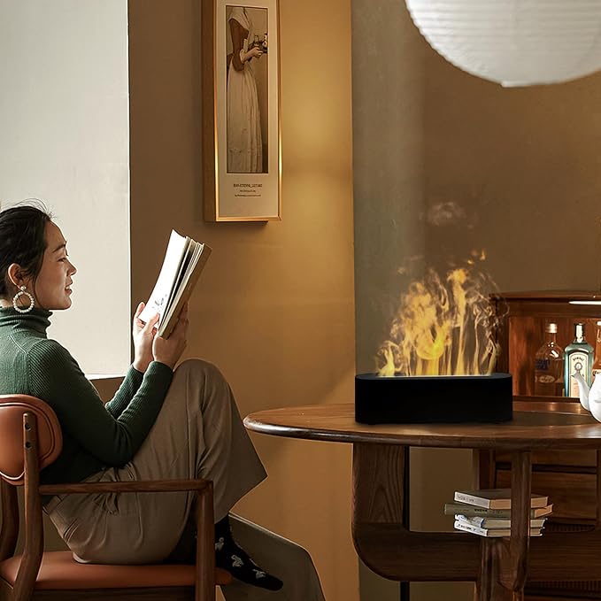 Essential Oil Diffusers, Flame Colorful Water Vapor Fire Fireplace Humidifier - Image 7
