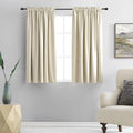 DONREN 48 Inch Length Cream Beige Curtains by DONREN