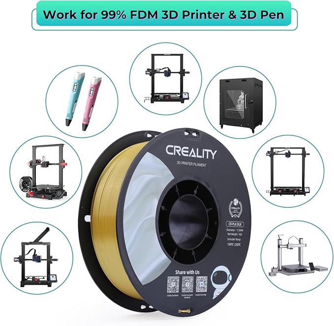 Creality Silk PLA Filament Multicolor, Silky 3D Printer Filament 1.75mm - Image 5
