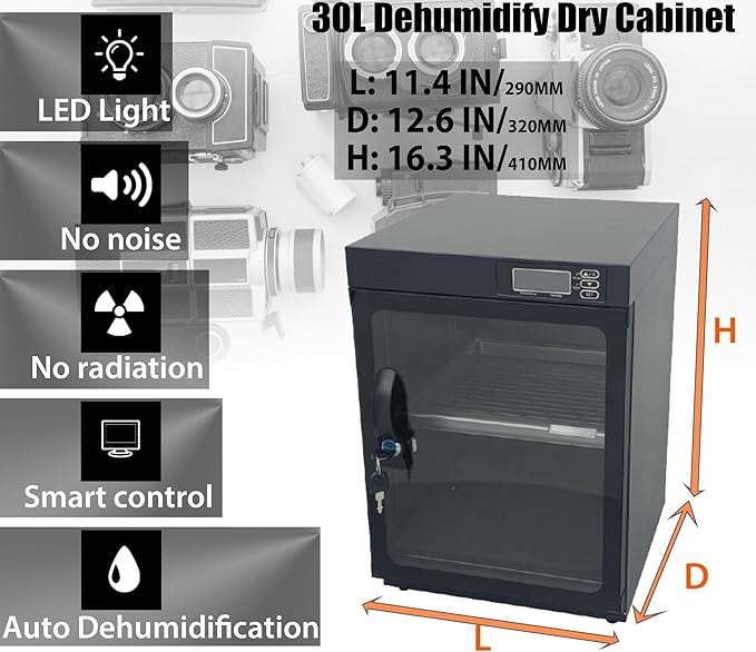 Modern 30L Camera Storage Box, Electronic Dry Cabinet, Digital Control - Image 3