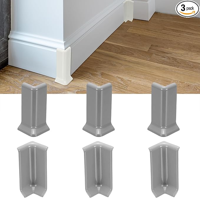uxcell Self Adhesive Baseboard Corner Blocks, 3.23 Inch Wall Edge Corner by uxcell