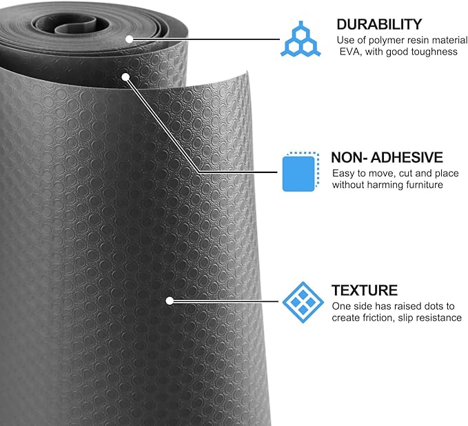 24 x 236.22 Inch Shelf Liners for Kitchen Cabinets Non Adhesive Drawer Liners - Image 2