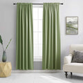 DONREN Sage Green Blackout Draperies Curtains by DONREN