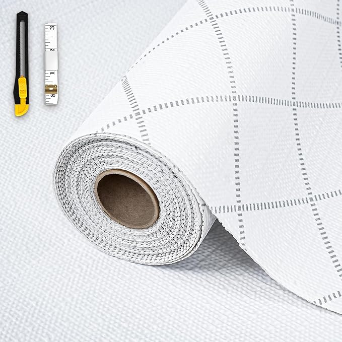 Shelf and Drawer Liner for Kitchen Cabinet, 12 in x 30 FT Non-Adhesive Rhombus by GTJ