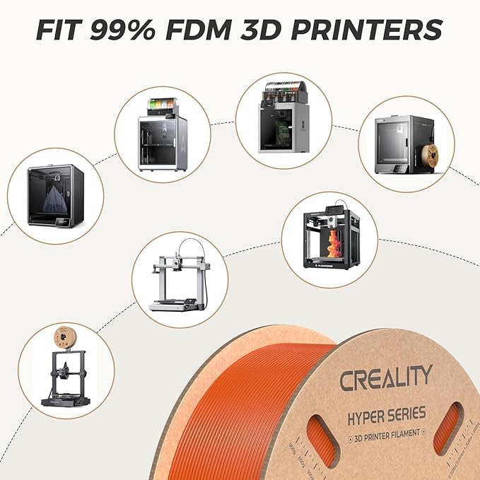 Official Creality Hyper PLA Filament 1.75mm, High Speed PLA 30-600mm/s Rapid 3D - Image 8