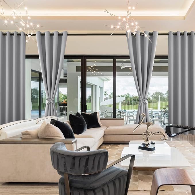 Hiasan Blackout Curtains for Bedroom and Living Room, Light Blocking, Noise - Image 7