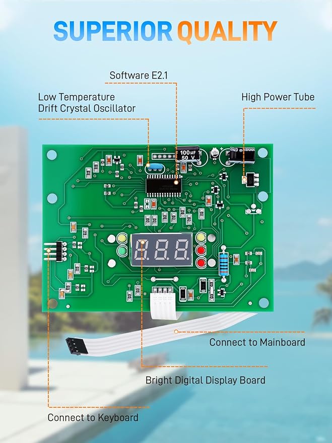 IDXL2DB1930 Display Board with Control Panel Keypad Membrane Assembly - Image 3