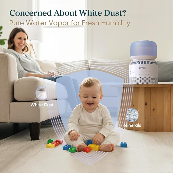 LEVOIT Evaporative Humidifiers for Bedroom Baby, Dual Air and Water Filters - Image 3