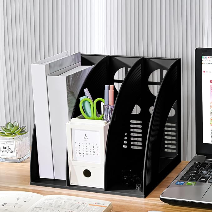 Marte Vanci Magazine File Holder Book Desktop Organizer Plastic Storage Sturdy - Image 6
