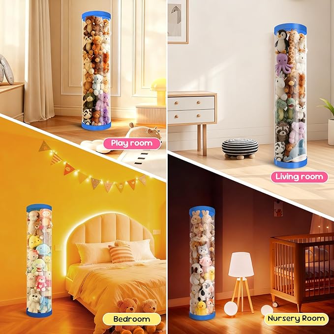 Upgraded Stuffed Animal Storage Tube, 47.24" Tall Stuff Animal Organizer - Image 6