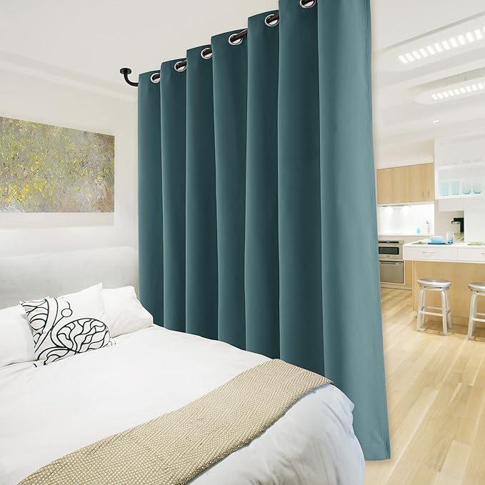 NICETOWN 100% Blackout Patio Sliding Door Curtain, Wide Lined Drape, Keep Warm - Image 8