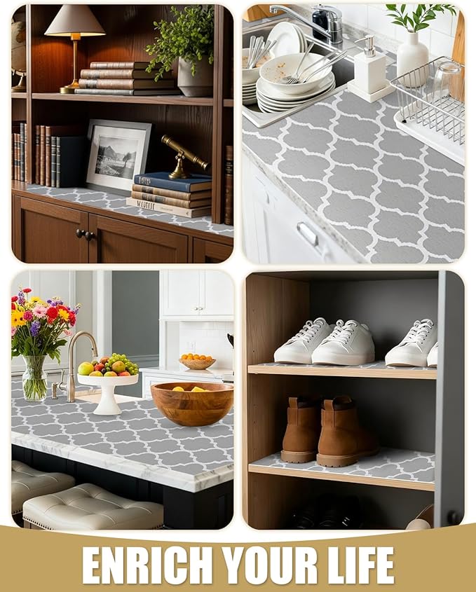 Shelf Liners for Kitchen Cabinets Non-Adhesive, Non-Slip Thickened Shelf Paper - Image 7