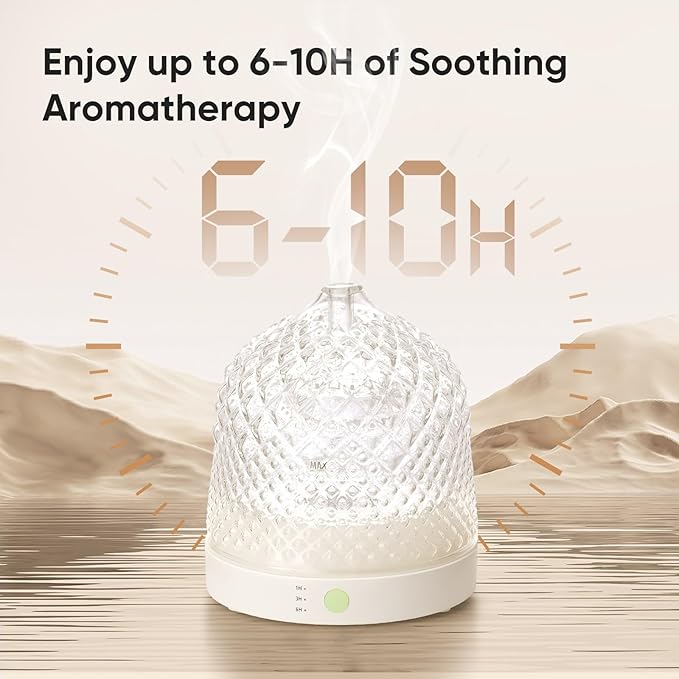 Glass Essential Oil Diffuser, 200ml Ultrasonic Aroma Diffusers - Image 6