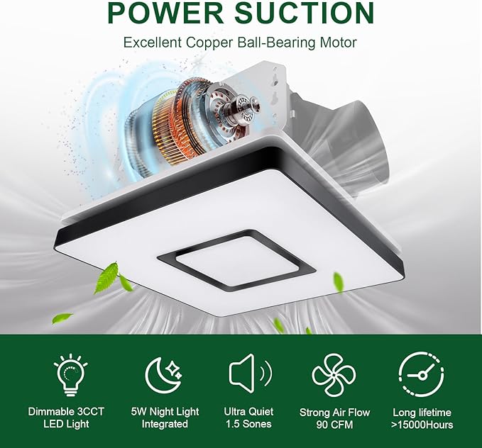 Akicon Bathroom Exhaust Fan - Image 3