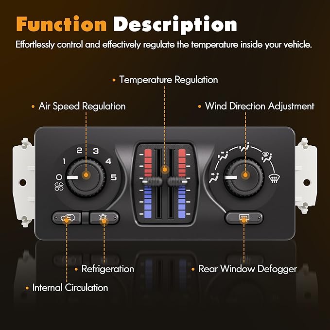 599-210XD Climate Control Module AC Heater HVAC Panel Compatible - Image 3
