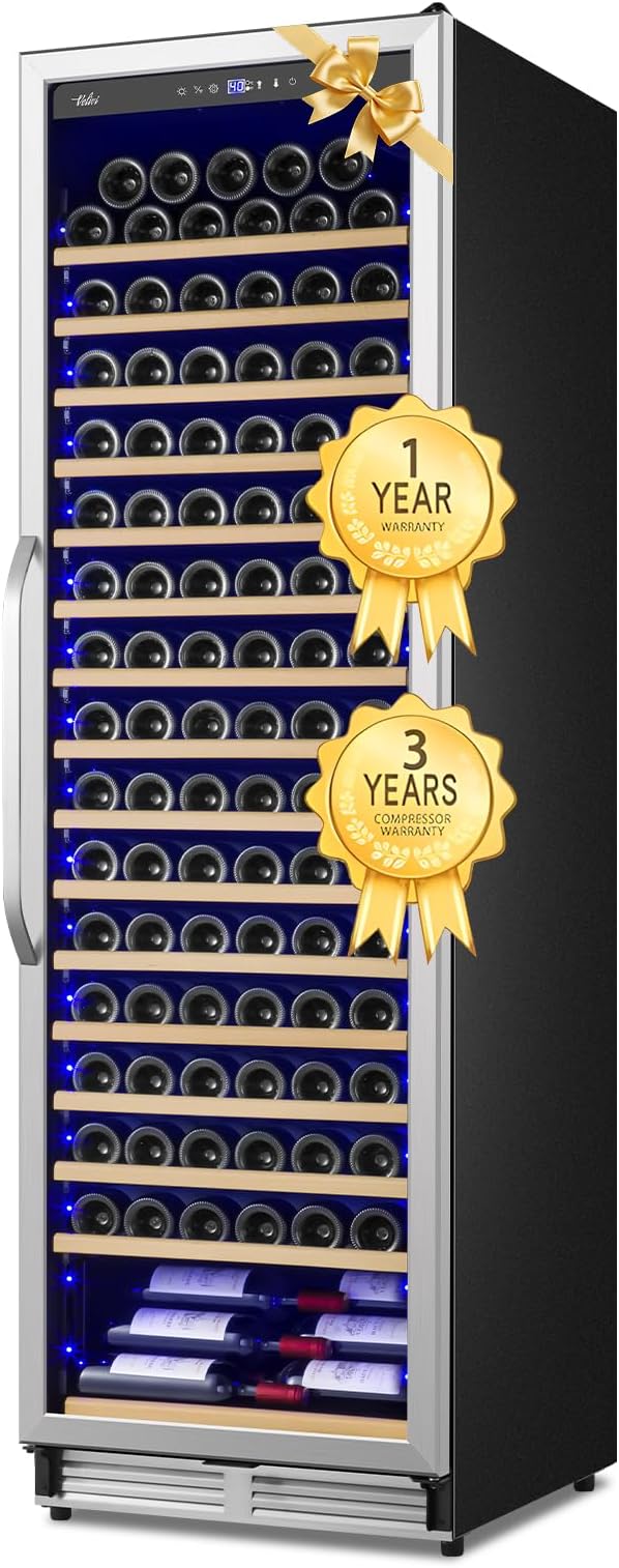 Upgraded 190 Bottles Wine Cooler Refrigerator, 24 Inch Wide Wine Fridge by Velieta-SpecialistinFridge
