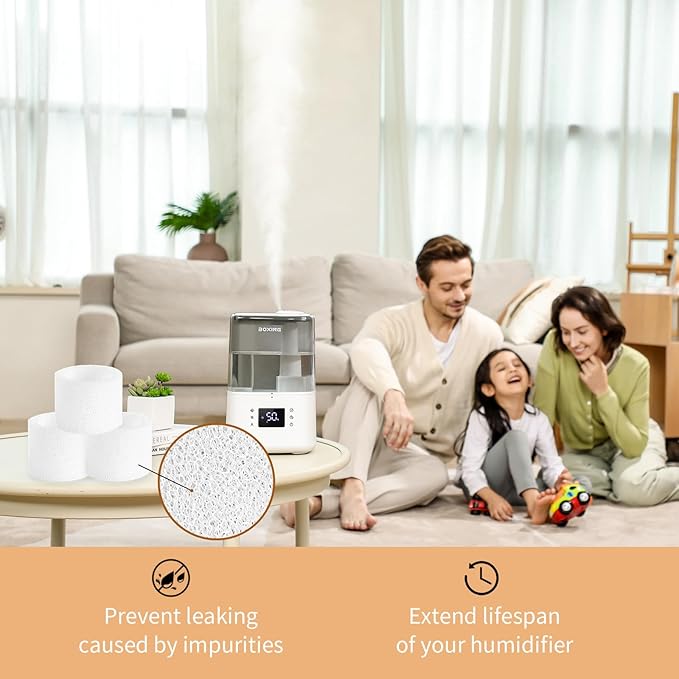 Boxing 12-Pack Top Fill Humidifier Replacement Filters, Capture Particles - Image 3
