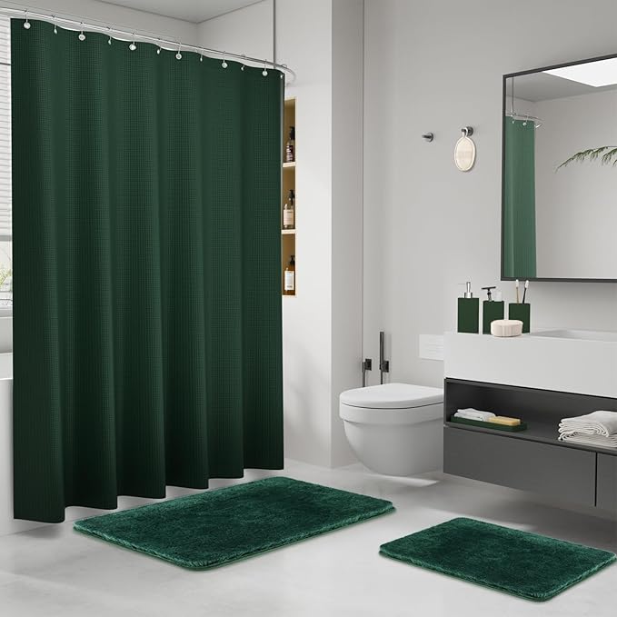 Green Bathroom Set, Dark Green Bathroom Accessories Set - Image 2