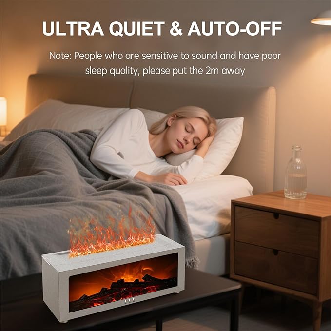 Fireplace Diffuser Humidifier, Fireplace Aromatherapy Essential Oil Diffuser - Image 3