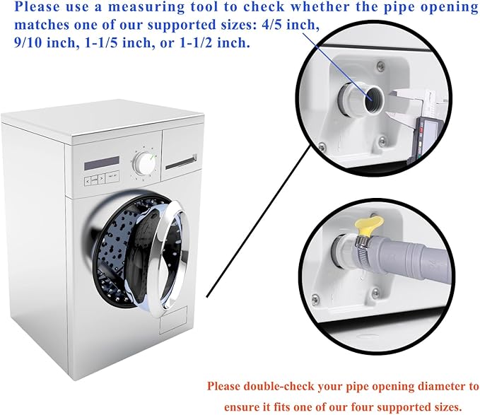 10ft Washing Machine Drain Hose Extension Kit - Image 4