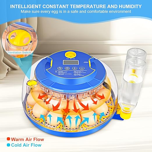 Automatic Egg Incubator with Auto-Turning & Humidity Control, 18 Eggs Capacity - Image 3